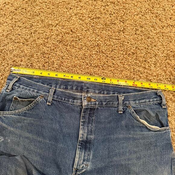 Dickies Carpenter Utility Pocket Workwear Blue Denim Distressed Jeans Sz.38x30 - Picture 8 of 8